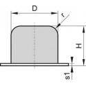 Tampon d'arrêt en caoutchouc GP-QP D80 H68