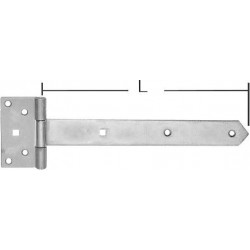 Penture volet 40x3,5x400mm chromé brillant
