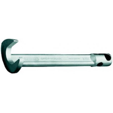 Clé à griffe, Cote s/plats : 17 mm, Long. 200 mm, Pour broche 10 mm, Épais. : de la fourche : 6 mm