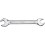 Clé plate double, poli, Cote s/plats : 6 x 7 mm, Long. 123 mm