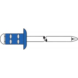 Rivet Acier/Acier4,8x17mm Tête ronde plate Gesipa(Par 500)