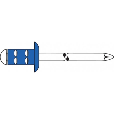 Rivet Acier/Acier4,8x17mm Tête ronde plate Gesipa(Par 500)