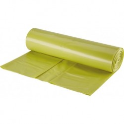 Sac poubelle 120l jaune ca. 68 microns   15  unités (Par 10)