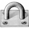 Oeillet sur plaque 36x36x3mm  chromé brillant
