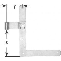 Equerre penture D13 250x300mm  chromé brillant
