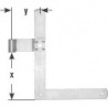 Equerre penture D13 250x300mm  chromé brillant