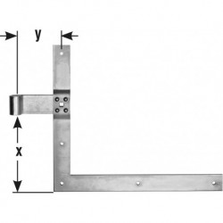 Equerre penture D16 400x800 mm  chromé brillant