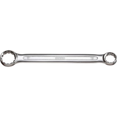 Clé polygonale double coudée, DIN 837 B, poli, Cote s/plats : 25 x 28 mm, Long. 263 mm