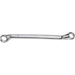 Clé polygonale double coudée, DIN 838, poli, Cote s/plats : 22 x 24 mm, Long. 314 mm
