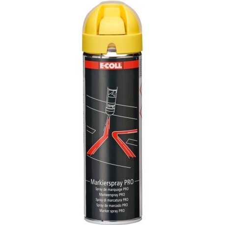 Spray de marquage jaune 500ml E-COLL (Par 12)
