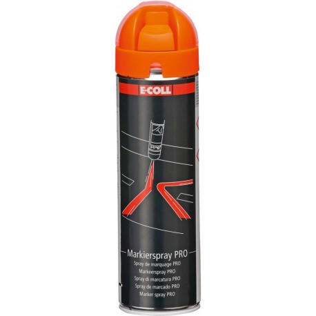 Spray de marquage orange 500ml E-COLL (Par 12)