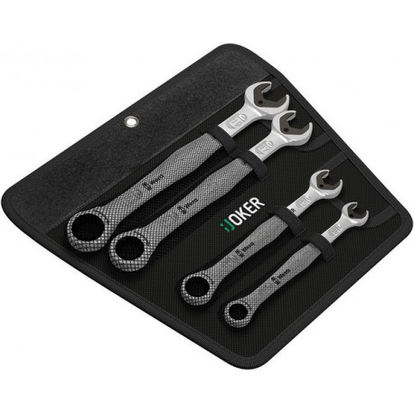 Jeu de clés mixtes à cliquet JOKER, Quantité : 4 pièces, Contenu 10 13 17 19 mm