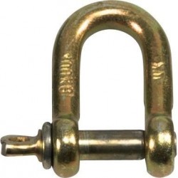 Manilles, droites, galvanisées zingué jaune  8,0mm-5/16" (Par 50)