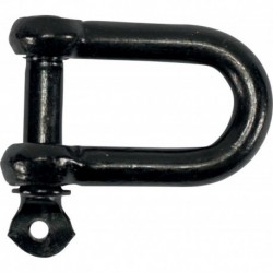 Manilles, droites, galvanisées zingué noir 10,0mm-3,8" (Par 25)