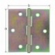 Charnière Stift lose,gbvz100x100x2,5