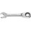 Clé mixte à cliquet, extra-court, modèle extra-court, tête à cliquet droite, Cote s/plats : 8 mm, Long. 94 mm, Angle de travail 7 °