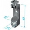 Support tube oval 30x15mm galvanisé avec vis