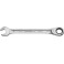 Clé mixte à cliquet, tête à cliquet droite, Cote s/plats : 9 mm, Long. 150 mm, Angle de travail 7 °