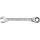 Clé mixte à cliquet, tête à cliquet droite, Cote s/plats : 13 mm, Long. 180 mm, Angle de travail 7 °