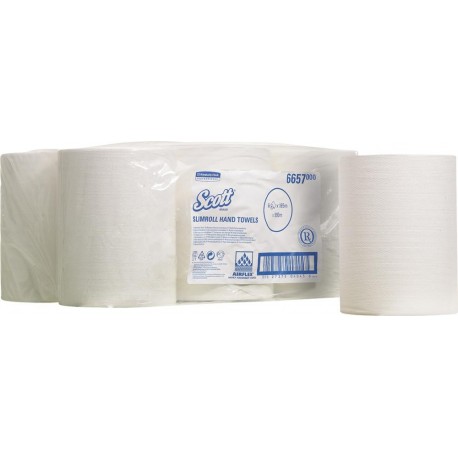 Rouleau serviette papier SCOTT blanc, 1-l.,6R. pour 11833 (Par 6)