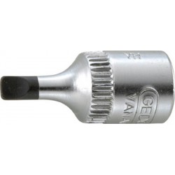 Embout de vissage 1/4'' pour vis à fente, Larg. : de la lame : 6,5 mm, Épais. : de la lame 1,2 mm, Long. 28 mm