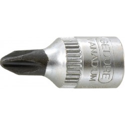 Embout de vissage 1/4'' pour vis cruciforme PH, Dimensions : PH 1, Long. 28 mm