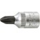 Embout de vissage 1/4'' pour vis cruciforme PH, Dimensions : PH 4, Long. 28 mm