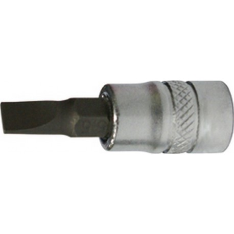 Embout de vissage 1/4'' pour vis à fente, Larg. : de la lame : 8,0 mm, Épais. : de la lame 1,2 mm, Long. 30 mm