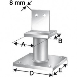 Pieds de poteaux PISBMAxIG-B
