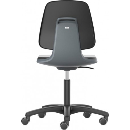 Chaises Labsit 2 anthracite Plastique-cuir,avec roues