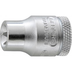 Douille 3/8'' pour vis mâle TORX®, Dimensions : E 5, Long. 28 mm, Pour vis M4