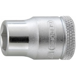 Douille 6 pans 3/8'', Cote s/plats : 14 mm, Long. 29 mm