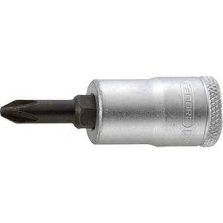 Embout de vissage 3/8'' pour vis cruciforme PH, Dimensions : PH 2, Long. 55 mm