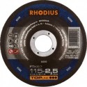Disque de coupe FTK67 115 x 2,5mm coudé Rhodius(Par 25)