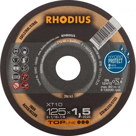 Disque de coupe XT10 125 x 1,5mm  Rhodius(Par 50)