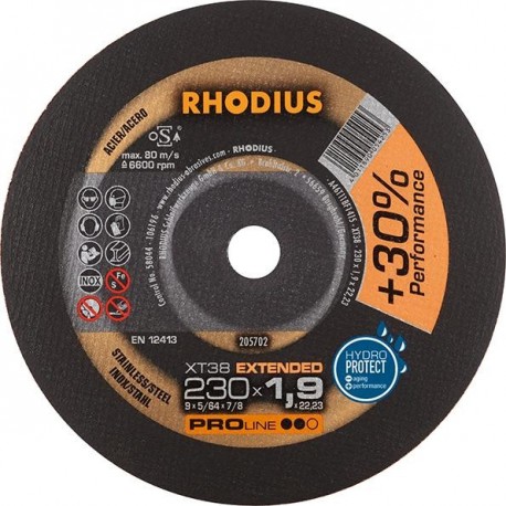 Disque de coupe XT38 230 x 1,9mm  Rhodius