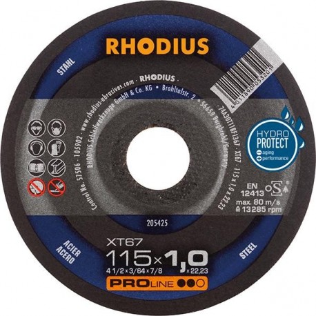 Disque de coupe XT67 115 x 1,0mm  Rhodius