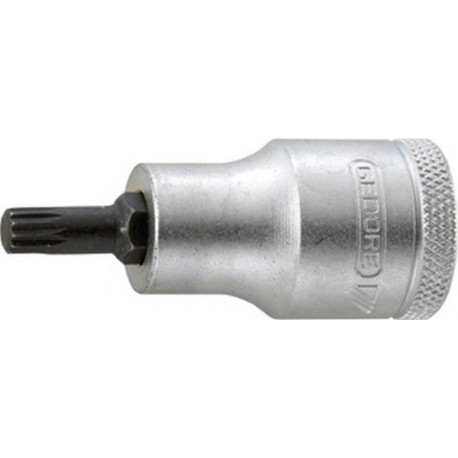 Embout de vissage 1/2'' pour vis femelle à denture multiple XZN, Dimensions : 12, Long. 55 mm, Pour vis M12
