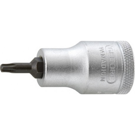Embout de vissage 1/2'' pour vis femelle TORX®, Dimensions : T 50, Pour vis M10, Long. 55 mm