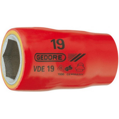 Douille VDE 1/2'', Cote s/plats : 11 mm, Long. 54 mm