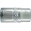 Douille 1/4'', poli, Cote s/plats : 13 mm, Long. 25 mm