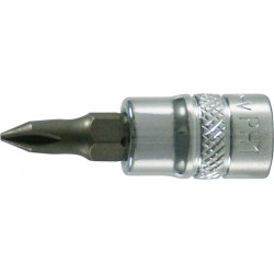 Embout de vissage 1/4'' pour vis cruciforme PH, poli, Taille : PH 2, Long. 30 mm
