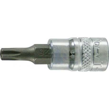 Embout pour tournevis 1/4'' pour vis TORX® femelle, poli, Taille : T 30, Long. 36 mm, Pour vis M6-M7