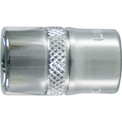 Douille 3/8'', poli, Cote s/plats : 11 mm, Long. 28 mm