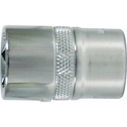 Douille 1/2'', poli, Cote s/plats : 15 mm, Long. 40 mm