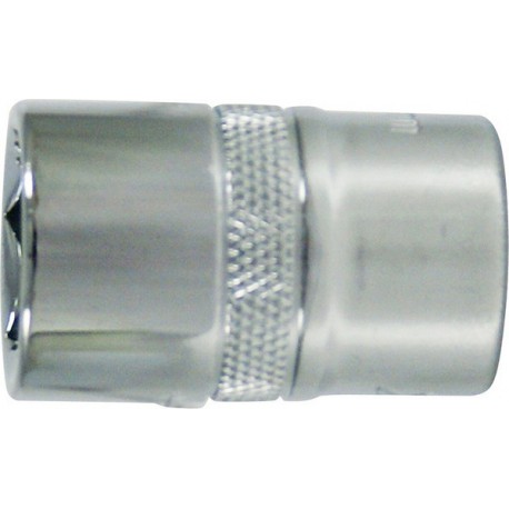 Douille 1/2'', poli, Cote s/plats : 17 mm, Long. 40 mm