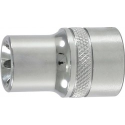Douille 1/2'' pour vis mâle TORX®, poli, Taille : E 12, Long. L 38 mm, Pour vis M10