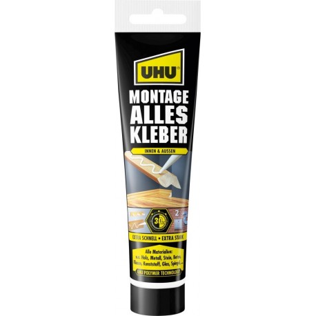 UHU MONTAGE cartouche colleTube 165g (Par 6)