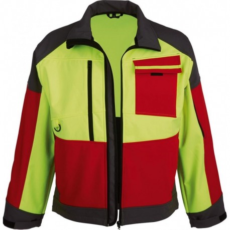 Veste Softshell ForestJackRed Taille S rouge/anthr./jaune