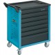Servante d'atelier type 177-7, Dimensions L x l x H : 778 x 496 x 913 mm, Force portante statique 300 kg, Poids 62 kg